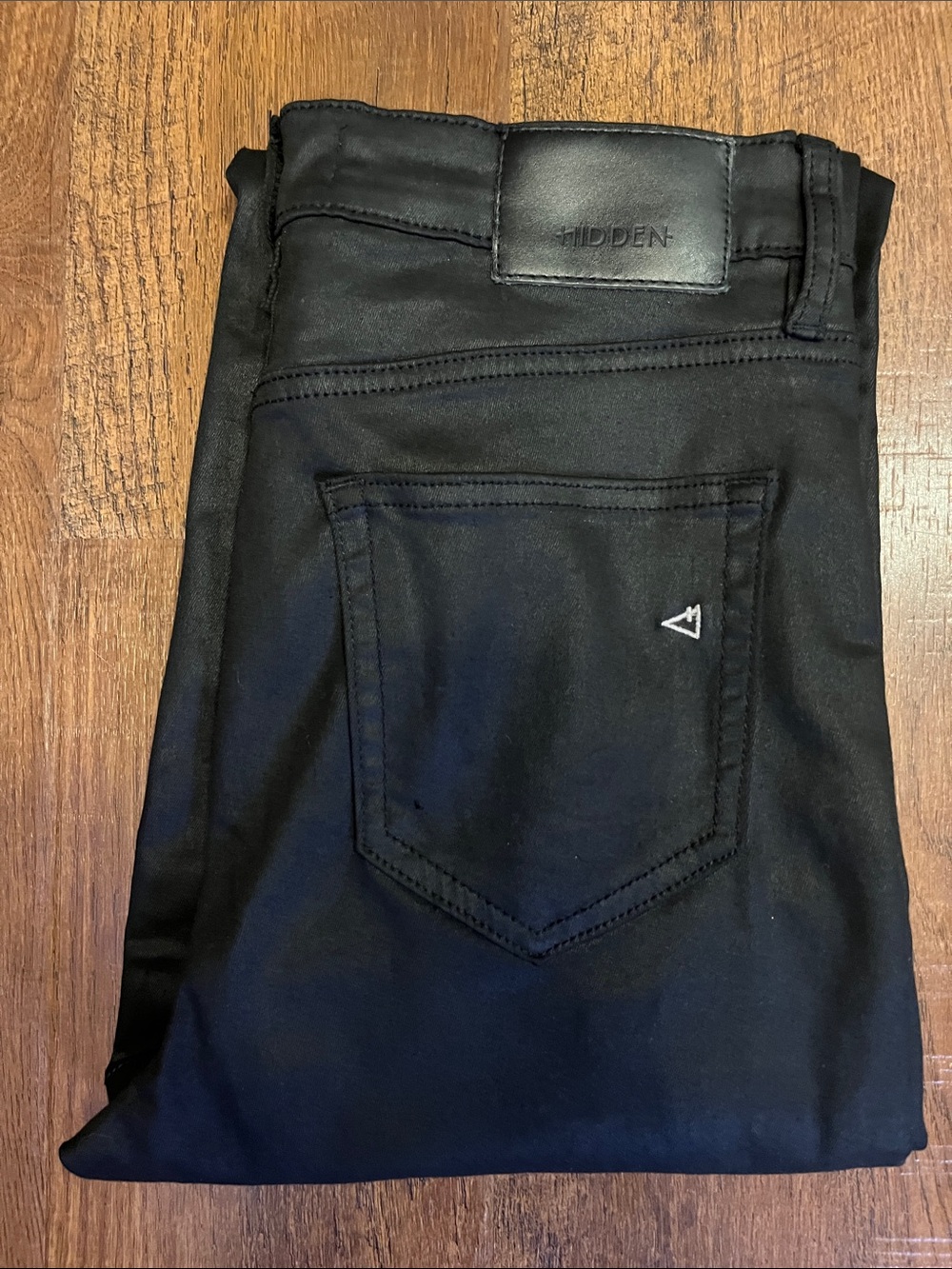 Hidden Black Wide-Leg Flare Modal Blend Jeans for Women